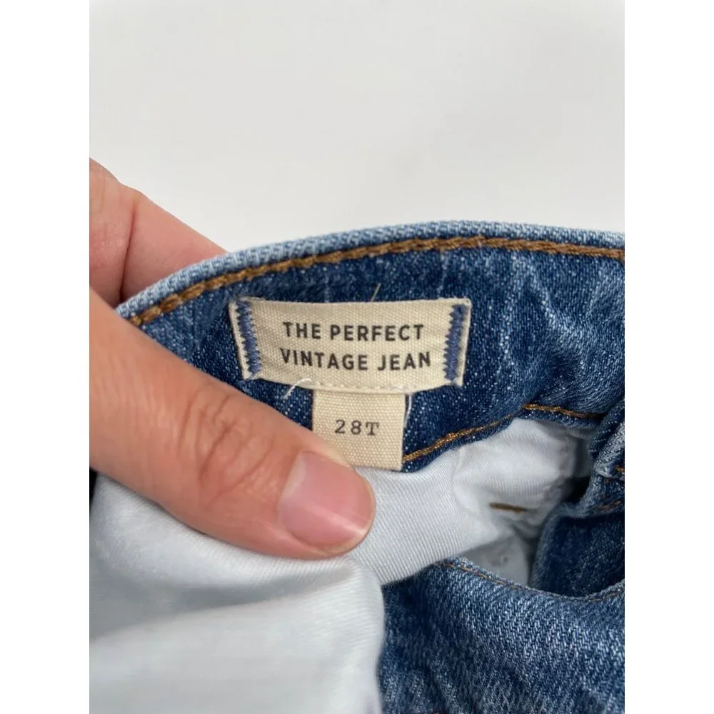 Madewell Womens Size 28T The Perfect Vintage Jeans Fair Trade Denim High Waist - Picture 3 of 11